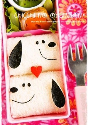 ＊キャラ弁＊　スヌーピーサンドイッチ★-レシピのメイン写真