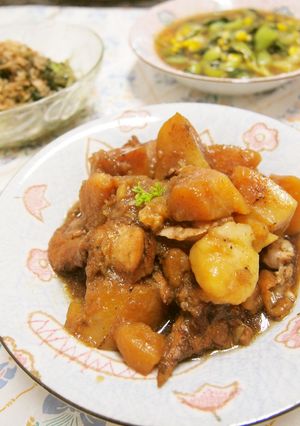 圧力鍋で♪鶏肉とじゃがいもの大蒜コーラ煮-レシピのメイン写真