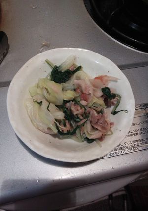 豚と水菜とキャベツの梅あえ-レシピのメイン写真
