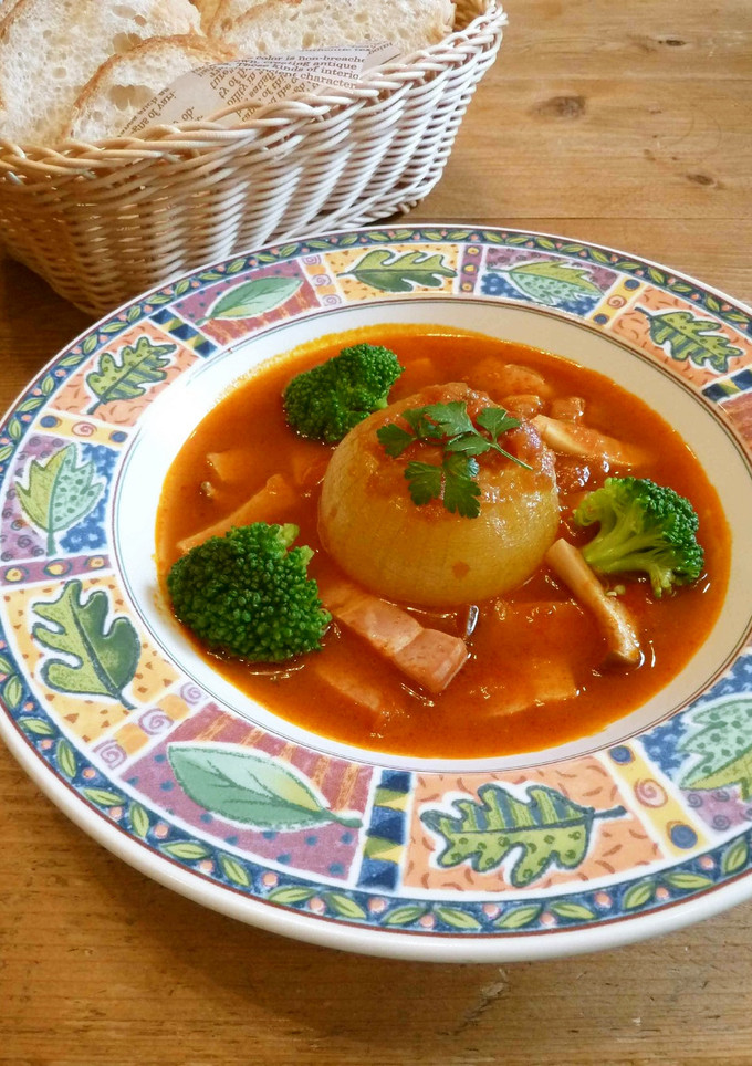 簡単★丸ごと新玉ねぎのトマトソース煮-レシピのメイン写真