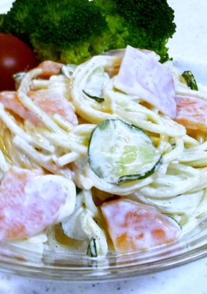 時間がたってもなめらか♪スパサラ♪-レシピのメイン写真