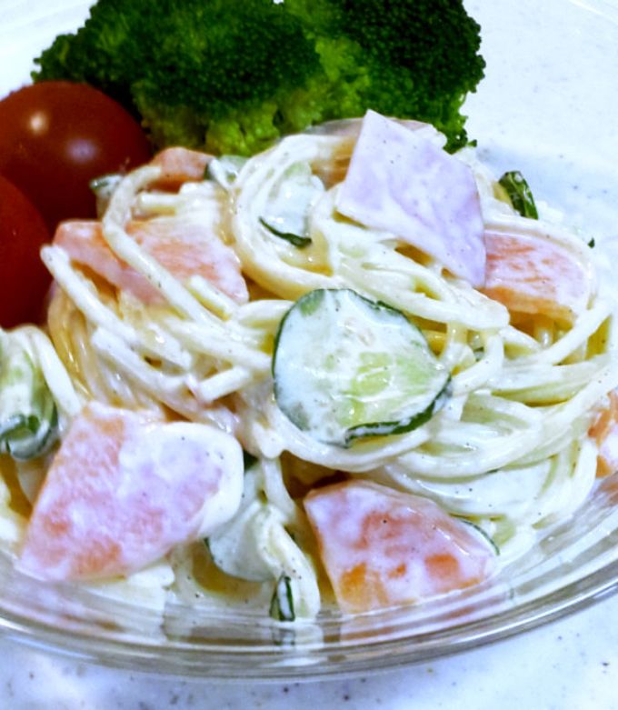 時間がたってもなめらか♪スパサラ♪-レシピのメイン写真
