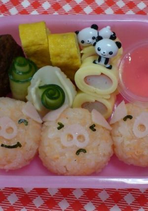 ☆キャラ弁☆...３匹のこぶた-レシピのメイン写真