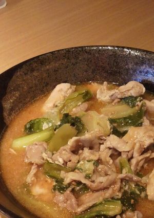 市販の素でチンゲン菜豚肉の簡単中華煮込み-レシピのメイン写真