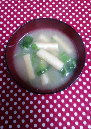 キャベツと油揚げのお味噌汁-レシピのメイン写真