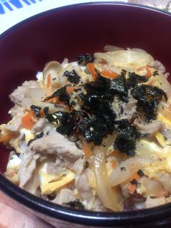 簡単!豚の卵とじ丼!-レシピのメイン写真