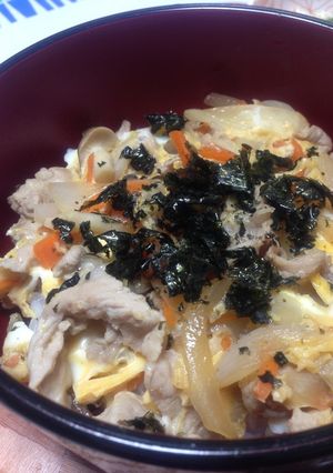 簡単！豚の卵とじ丼！-レシピのメイン写真