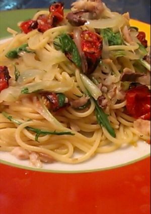 アジの干物とドライトマトのパスタ-レシピのメイン写真