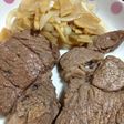 ステーキのワイン蒸し