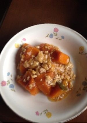 かぼちゃのそぼろ煮-レシピのメイン写真