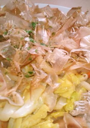楽ちん塩昆布とおかかの焼うどん-レシピのメイン写真