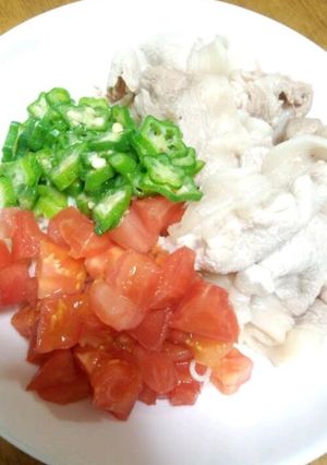 ヘルシー＊冷しゃぶそうめん-レシピのメイン写真