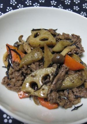 牛肉と根菜の甘辛✿ひじき入り-レシピのメイン写真