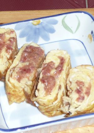 コンビーフチーズ入り玉子焼き-レシピのメイン写真