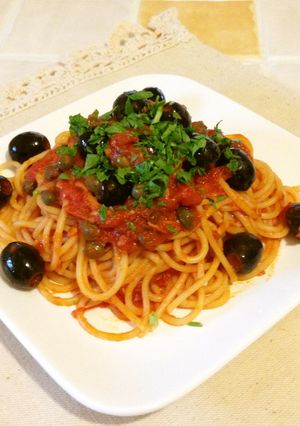 プッタネスカ★保存食で簡単トマトパスタ-レシピのメイン写真