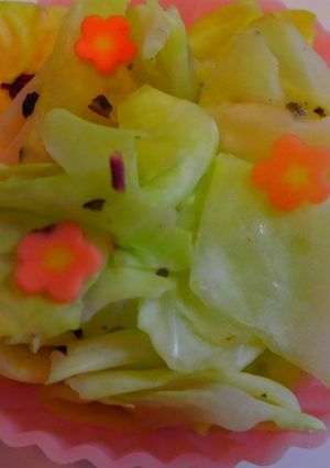 お弁当にお花畑♪ しそキャベツ-レシピのメイン写真