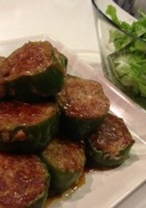 おうち居酒屋♯ピーマン輪切肉詰◎-レシピのメイン写真