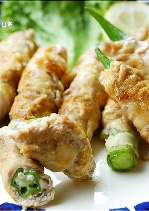 豚とオクラのカレーチーズロール-レシピのメイン写真