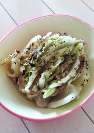 簡単♪豚バラと白菜の重ね蒸し-レシピのメイン写真