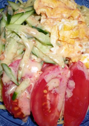 マルちゃん正麺味噌味で冷やし中華-レシピのメイン写真