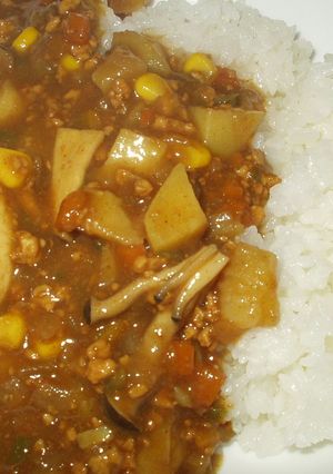 キノコと卵のカレー-レシピのメイン写真