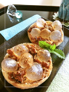 わらびもちと胡桃の黒蜜きな粉トースト-レシピのメイン写真