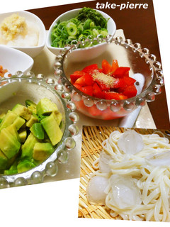 アボカドとトマトの冷やしつけうどん-レシピのメイン写真