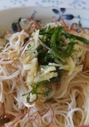 オリーブ油好きの手抜き!?素麺ランチ♪-レシピのメイン写真
