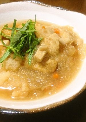 高野豆腐の巾着煮～おろしあえ～-レシピのメイン写真