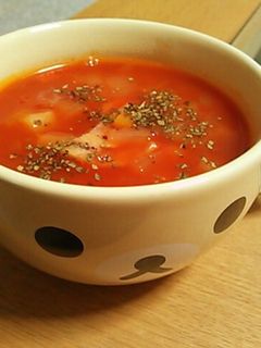 トマトジュースで即席ミネストローネ-レシピのメイン写真