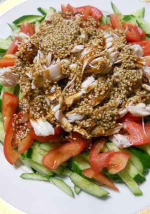 ご飯が進む♪きゅうり＆ささみで棒棒鶏♪-レシピのメイン写真