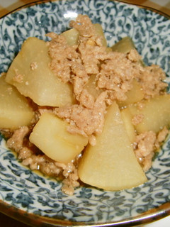 レンジで簡単!大根とひき肉の煮物です。♪-レシピのメイン写真
