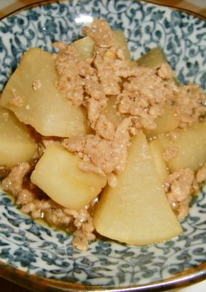 レンジで簡単！大根とひき肉の煮物です。♪-レシピのメイン写真