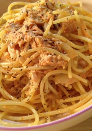混ぜるだけ！キムチとツナの冷製パスタ-レシピのメイン写真