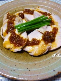 しっとり鶏ハムのねぎソースがけ-レシピのメイン写真