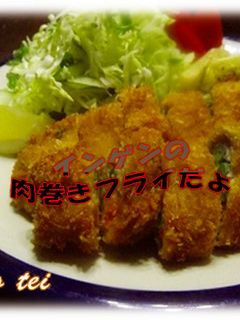 インゲンと人参の彩り肉巻きフライだよ-レシピのメイン写真