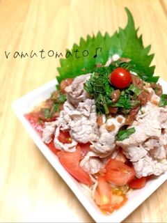 梅でさっぱり••✼冷しゃぶのせ素麺✼••-レシピのメイン写真