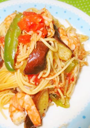もやし入り☆ボリュームアップトマトパスタ-レシピのメイン写真