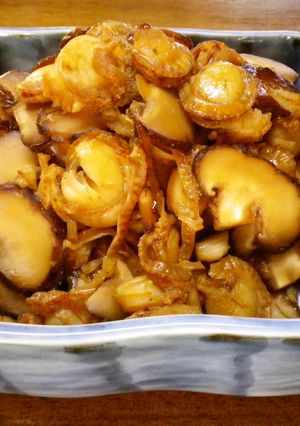 ベビーホタテと椎茸の佃煮-レシピのメイン写真