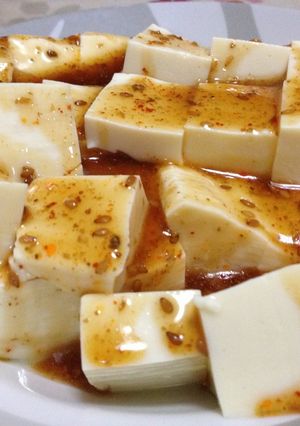 冷涼辣豆腐（辛い冷奴）-レシピのメイン写真