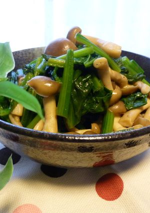 ほうれん草としめじの麺つゆバター-レシピのメイン写真