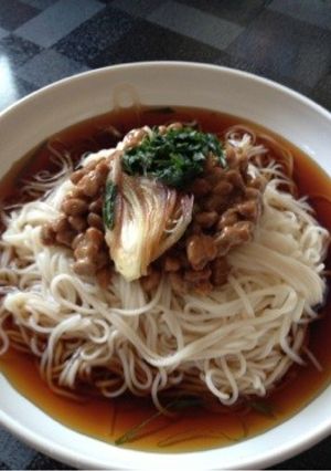 冷んやり納豆そうめんで夏バテ知らず♡-レシピのメイン写真