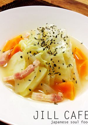 煮キャベツのスープ仕立て-レシピのメイン写真