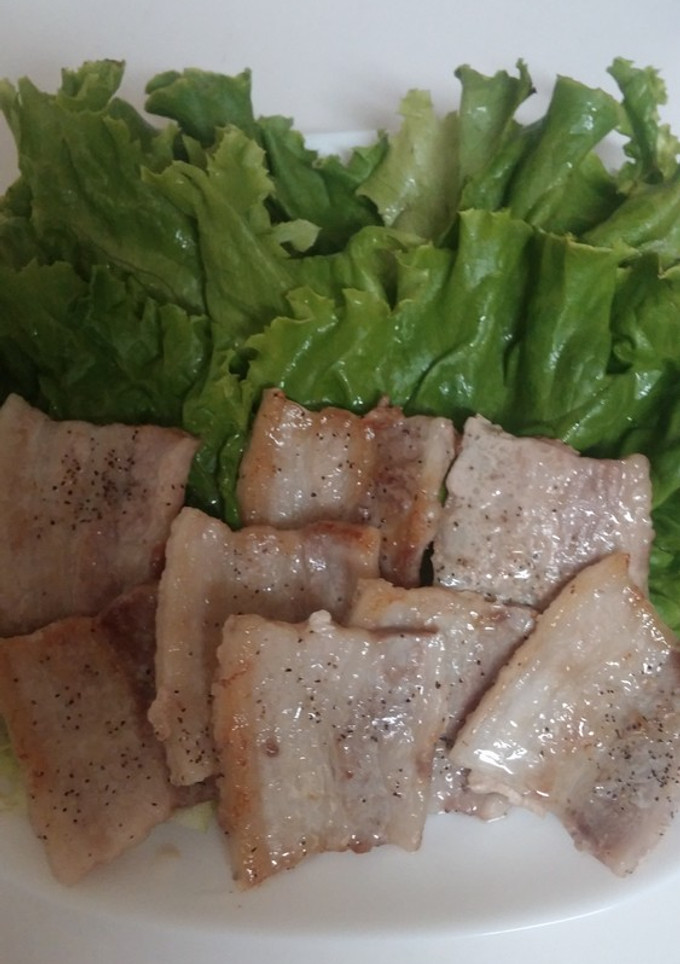 厚切り豚バラの塩こしょう焼き-レシピのメイン写真
