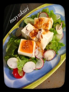 絶品♡豆腐サラダ韓国風〜-レシピのメイン写真