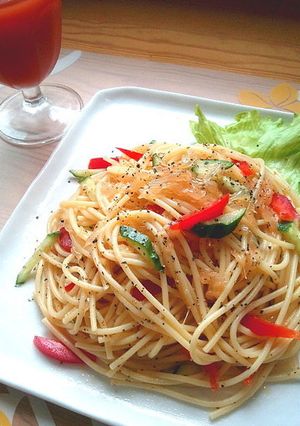グレープフルーツで爽やか冷製パスタ☆-レシピのメイン写真