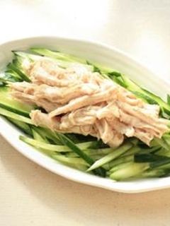 レンチン蒸し鶏ときゅうりの胡麻ドレ-レシピのメイン写真