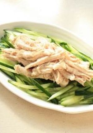 レンチン蒸し鶏ときゅうりの胡麻ドレ-レシピのメイン写真