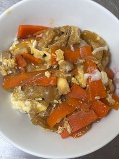 玉ねぎ・にんじん・油揚げの卵とじ煮-レシピのメイン写真