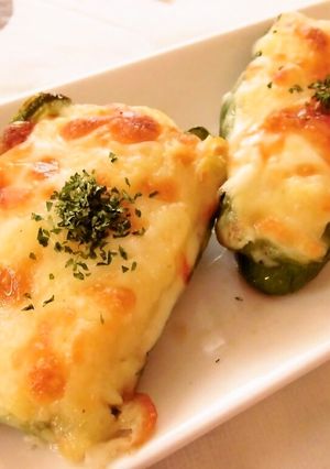 簡単♪ピーマンのポテサラチーズ焼き-レシピのメイン写真